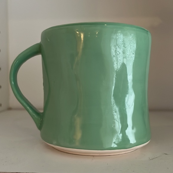 Anthropologie Hand Painted Aqua Green COLORWAY Monogram "M" Initial Coff… - Picture 2 of 3